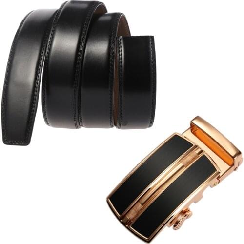 Genuine Leather Men Belt High Quality Luxury Strap Classic Vintage Automatic buckle Male Belt Jeans Belt for Men