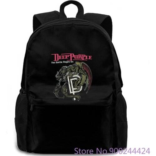 DEEP PURPLE THE BATTLE RAGES ON BLACK GILLAN BLACKMORE RAINBOW HARD ROCK 2019 Brand Homme s backpack