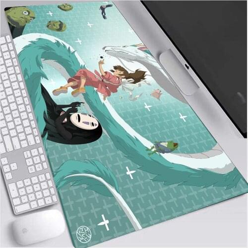 Anime spirited away soft mouse pad table mat computer laptop anti-static side whipstitch mouse pad keyboard mouse pad gift