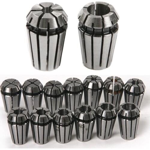 High Quality 15pcs/set ER11 Precision Spring Collet Set For CNC Engraving Machine Lathe Mill Tool