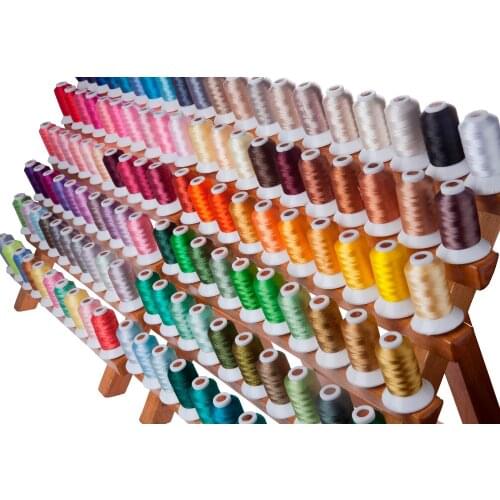 SIMTHREAD 120 Assorted Colors 100% Polyester Embroidery Thread 550 Yards/Spool Free Shipping