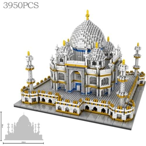 2021 mini-block architectural model, Paris Eiffel Tower, Big Ben. Building block model of Potala Palace in Notre Dame de Par