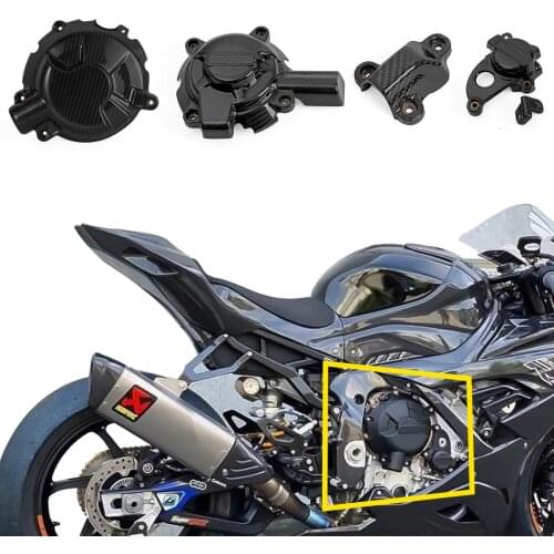 New 100% Carbon Fiber Motorcycle Engine Cover Set Protector Fairing Accessories For BMW S1000RR S1000 RR S 1000RR 2019 2020
