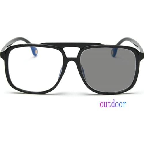 2020 New Oversized Female Photochromism Prescription Glasses Women Chameleon Myopia Glasses With Degree -1.0 To -4.0 FML