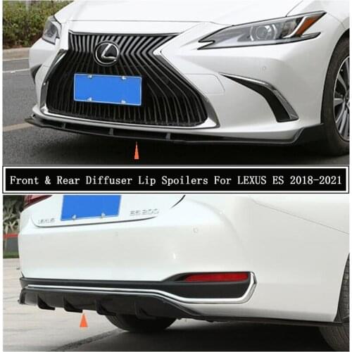 Front & Rear Bumper Diffuser Lip Spoilers For LEXUS ES 2018 2019 2020 2021 High Quality PP Auto Accessories