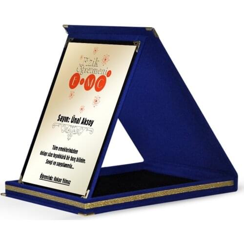 Personalized Physics Teacher Navy Blue Plaque-2