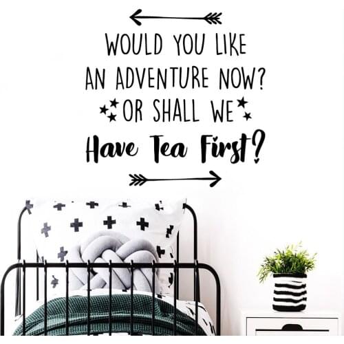 Beauty have tea adventure Pvc Wall Decals Home Decor For Babys Rooms Wall Art Decal