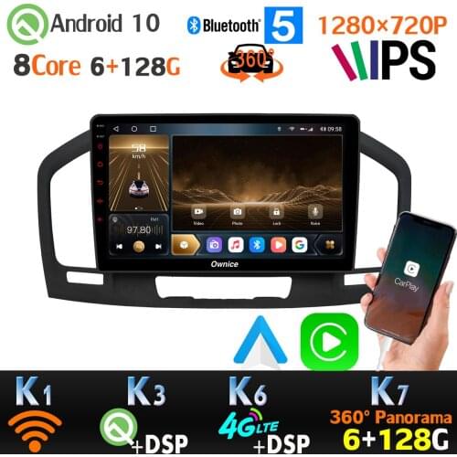6G+128G 1280*720P Radio GPS Android 10 For Opel Mokka Buick Encore 4G LTE WiFi SPDIF 360 4*AHD Camera DSP Head Unit Split Screen
