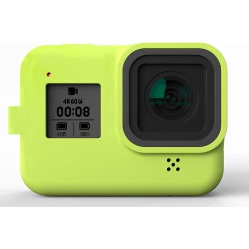 Camera Frame Case Silicone Sleeve For Gopro Hero 8 Black Candy Color Protective Cover With Lanyard Housing Shell Accessories