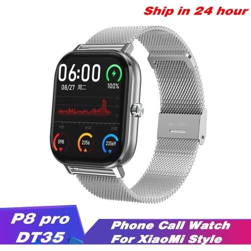 P8 Pro Smart Watch Bluetooth Call HeartRate Fitness Tracker Men Women DT35 smartwatch ForXiaomi Android IOS PK IWO8 lite B57 F8