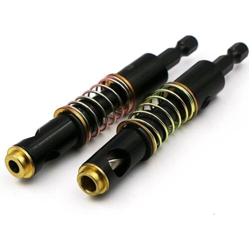 2 Sizes HSS Brass Self Centering Hinge Twist Drill Bits 1/4" & 5mm Screw Hole Saw Woodworking Reaming Cabinet Tool