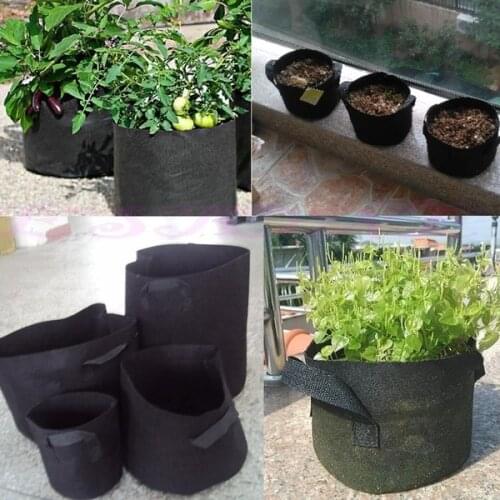 Fabric Pots Plant Pouch Round Aeration Pot Container Vegetable Grow Bags TYA B99
