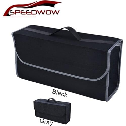 SPEEDWOW Universal Car Storage Bag Organizer Case Cargo Container Box Multi-use Tools Organizer Bag Car Trunk Seat Organizer