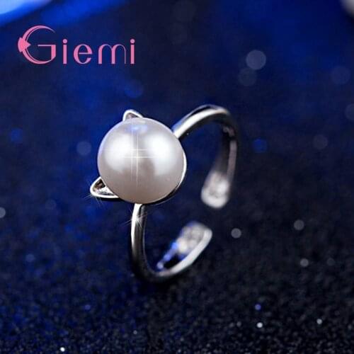 Gorgeous Pearl Women Finger Bague for Wedding/Engagement Hot Selling 925 Sterling Silver Female Luxury Rings