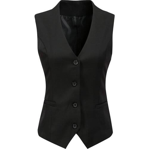 Womens solid color V-neck vest hidden pocket handkerchief hem vest party casual slim top vest
