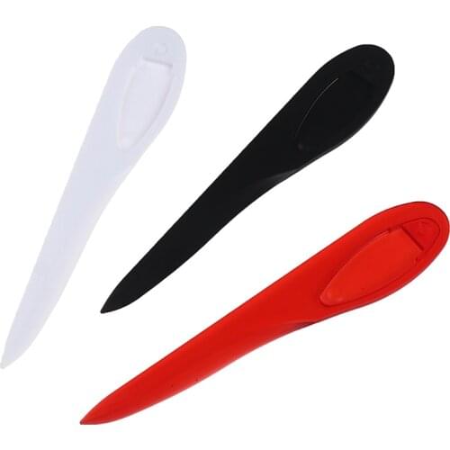 1pcs Plastic Letter Opener Mini Sharp Letter Mail Envelope Opener Safety Papers Guarded Cutter Blade Office Equipment