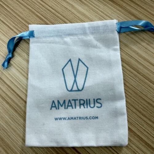 1000pcs high quality cotton jewelry gift pouch 15*10cm drawstring bag with custom logo and free shipping