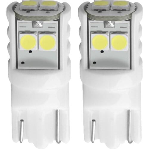 2pcs T10 W5W Ceramics LED 3030smd Waterproof Wedge Licence Plate Lights Turn Side Lamp Car Reading Dome Light Auto Parking Bulb