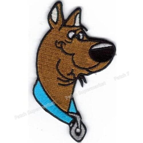 3.75" Dog DOO HEAD patch TV MOVIE series Costume Embroidered Emblem applique sew on iron on badge pates for clothing NC