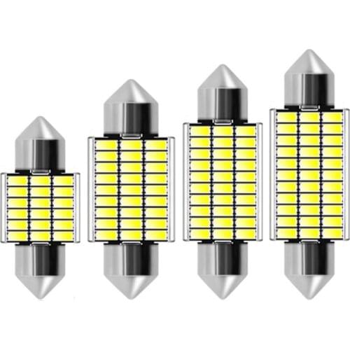 31mm 36mm 39mm 41mm C5W C10W 18 27 30 33 SMD 4014 LED Festoon Light CANBUS NO ERROR Auto Interior Dome lamp Car Reading Bulb