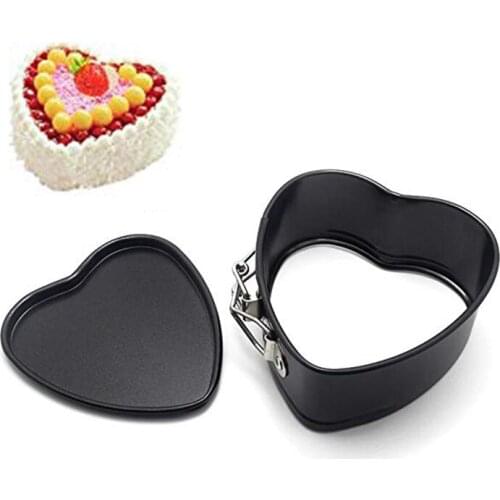 Non-Stick Love Heart Shape Cake Pan Tin DIY Cake Mold Baking Cheese Bread Tray Stainless Steel Modelling Cake Decorating Tools