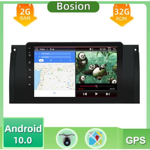 Single 1 din Car Multimedia Player Android 10.0 GPS Stereo System For BMW 5 E39 E53 M5 1995-2003 Radio 32G ROM