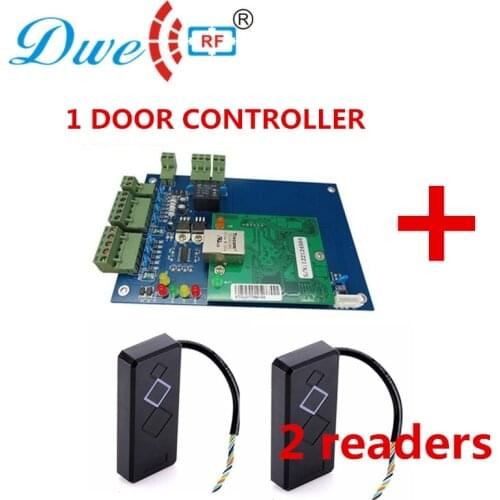 DWE CC RF tcp ip one door wiegand access controller door access control panel with 2pcs 125khz wiegand reader free