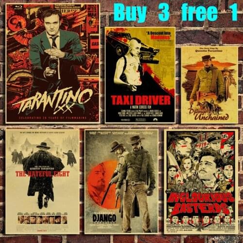 Quentin Tarantino Movie "Kill Bill Dejangos Undocked Reservoir Dog" Movie Retro Kraft Poster Home Art Wall Sticker