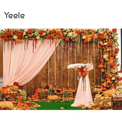 Yeele Photography Autumn Backdrops Flowers Weeding Stage Maple Baby Portrait Background Photographic Photozone For Photo Studio