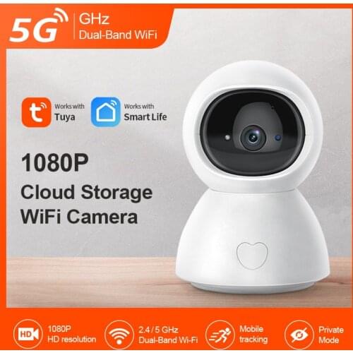 INQMEGA TUYA 5G CAMERA Wifi Smart Cloud 1080P PTZ IP Camera Outdoor Auto Tracking Google Home Alexa Video Surveillance