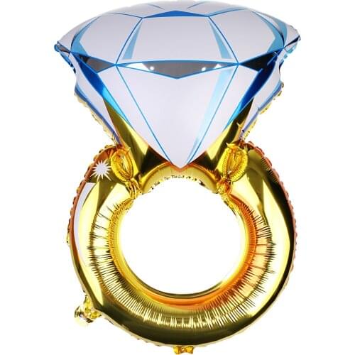 Diamond Rings Foil Helium Balloon Wedding Engagement Hen Party Decoration
