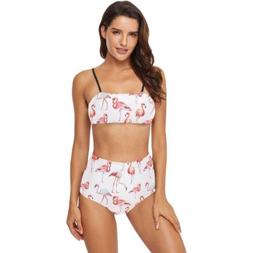 Flamingo swimsuit female bikini split swimsuit tankini swimsuits women
