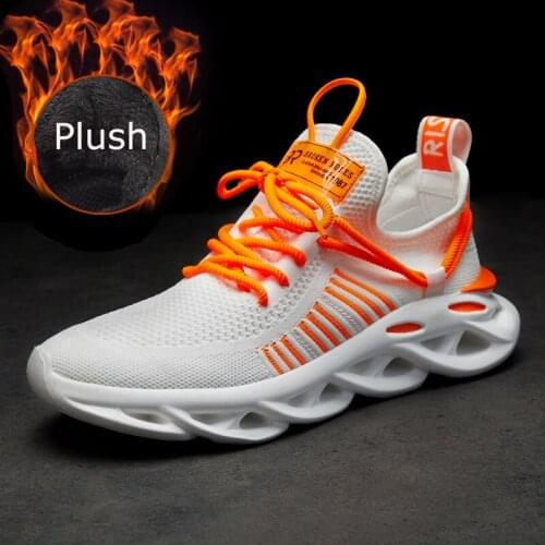 Hot Sale Men Winter Warm Running Shoes Light Comfortable Man Plush Cotton Shoes Thick Sole Street Walking Sneakers Rock Young 48