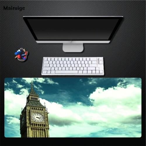 Mairuige Prints The Big Ben Mouse Pad Under The Blue Sky for Desktop, Computer, Keyboard and Mouse Pad Natural Rubber Mat