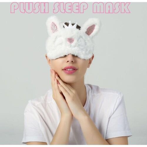 Unicorn Sleeping Eye Mask Cute Blindfold Sort Plush Bandage Sleep Dream Night Mask Rabbit For Women Men Travel Health Nap Relax