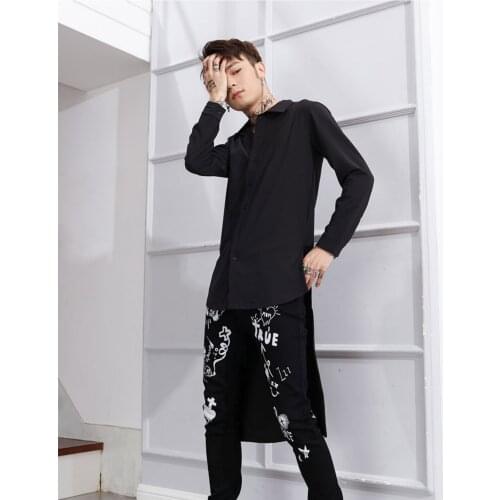 Fashion quality black embroidery jeans mens slim fit small feet mens wear resistant stretch pants mens fashion