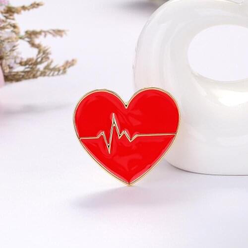 Fashion Red Brooches Women Alloy Breaking Exciting Enamel Pin Badge Lapel Pins Accessories Gifts AL613