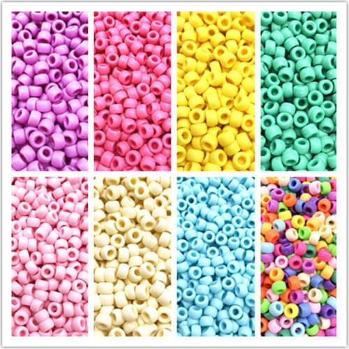 New 50pcs 8mm Matte Acrylic Beads Spacer Loose Beads for Jewelry Making DIY Handmade Bracelet Accessories (hole:4.5mm)