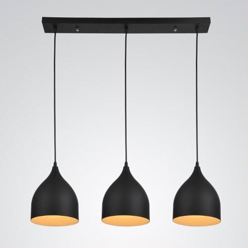 New North Europe 3 heads cord pendant light dining room restaurant bedroom study pendant lamp bar lighting E27 without source