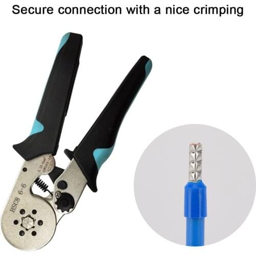 6-6 Tube Terminal Crimping Pliers Crimp Tool Ferrule Crimper Plier for Wire Terminal 0.06~6mm²