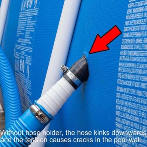 Swimming Pool Hose Support Brackets with Tie for Above Ground Swimming Pools, Anti Tear, Anti Strain Standard Pool Parts