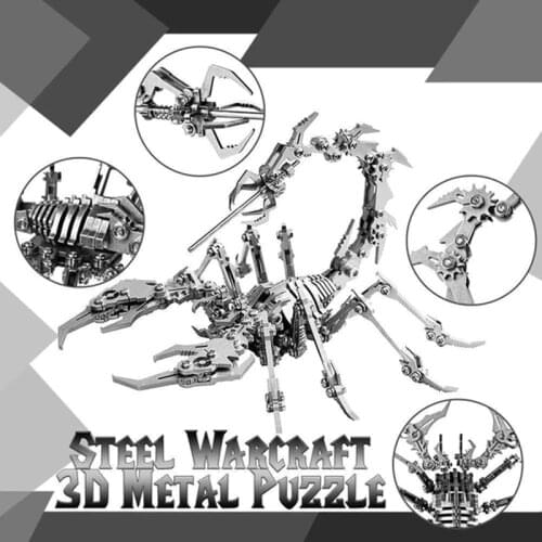 Steel Warcrafts 3D Metal Puzzle Set Manually Assemble Animal Models with High Difficulty for Adults Kids Gift Collection CLH@8