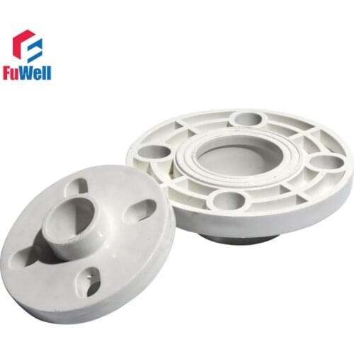 Pipe Flange 32/40/50/63/75/90/110mm PVC Water Pipe Supply Flange Plastic DIY Water Connectors Flange Base