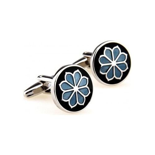 YH00113 Enamel Enamelled Cufflink Flower Stripe Epoxy Cuff Link 4 Pairs Wholesale Free Shipping
