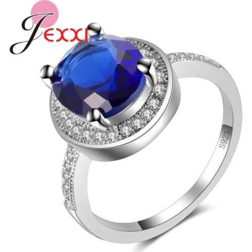 Wonderful Shinning Big Oval Cubic Zirconia Vintage Wrap Around Full Silver Rings Good Anniversary Gifts