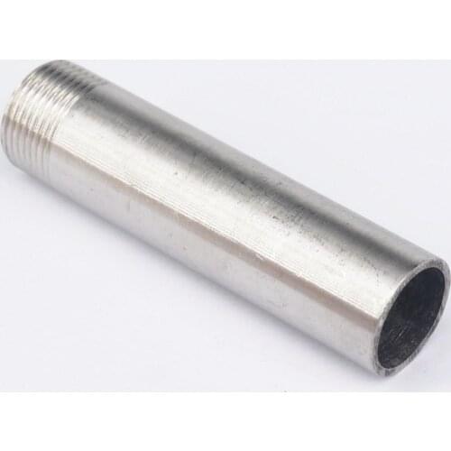 1/2" BSPT Male Thread Length 100mm 304 Stainless Steel Pipe Fitting Weld Nipple Coupling Connector for water oil air 143 PSI