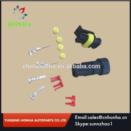 100sets/lot 2 Way Genuine AMP Superseal Waterproof Wiring Electrical Multi Connector 183025-1