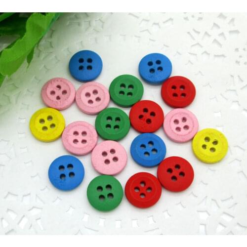100Pcs Mixed 13mm Wood Round Sewing Buttons For Kids Clothes Scrapbooking Decorative Botones Handicraft DIY Accessories10