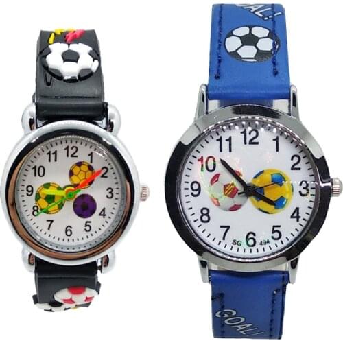 Leather Strap Football Silicone Football Children Kids Watch Boys Girls Baby Christmas Gift Clock Montre Enfant Relogio infantil