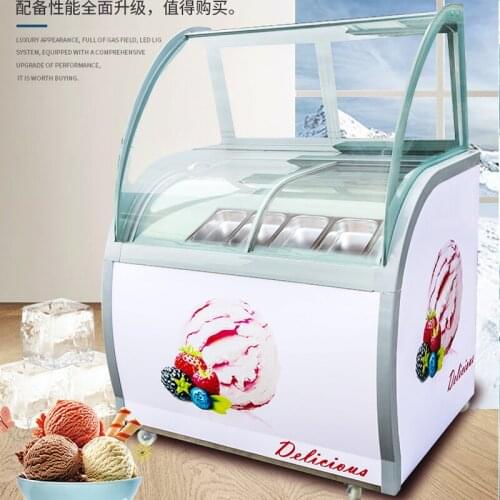 Commercial Desktop Ice Cream Display Cabinet Ice Porridge Freezer large Capacity Popsicle Showcase